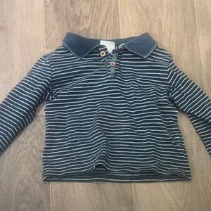 Striped Navy Kids Polo Shirt
